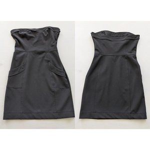 TRF Collection Size MEDIUM Women's Strapless Mini Dress Black Sweetheart ZARA